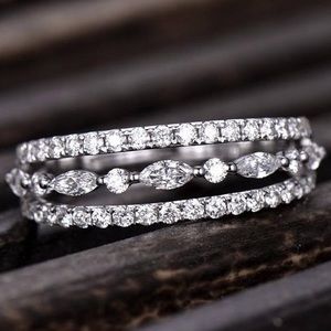 4.1 CT Diamond 925 Sterling Silver Ring